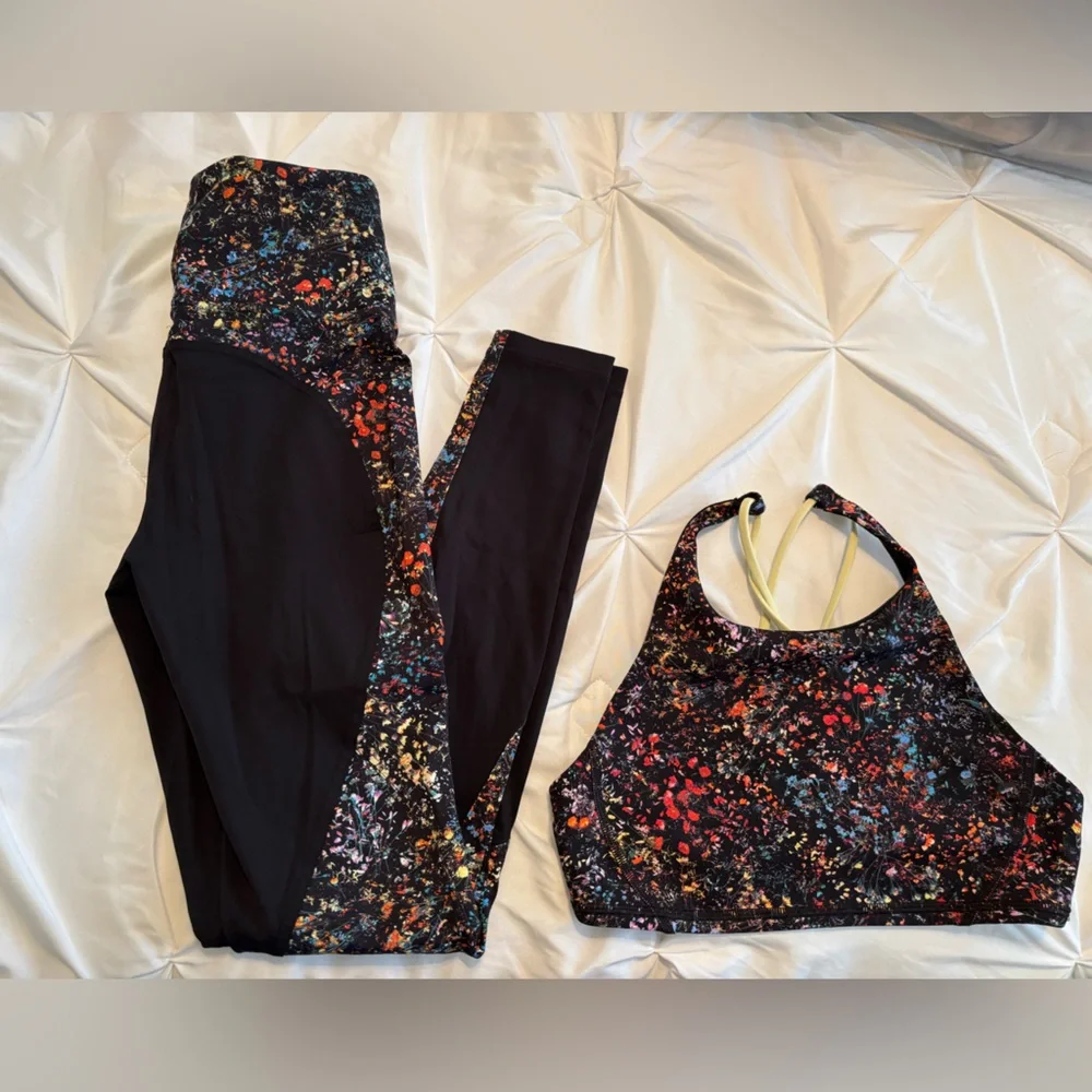 lululemon athletica Black Multicolor Leggings - Picture 1 of 9